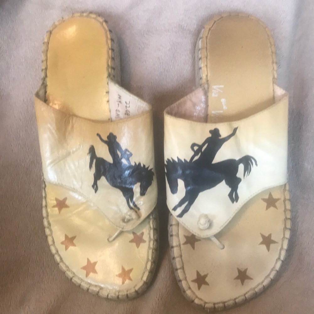 Hand Painted Western Sandals